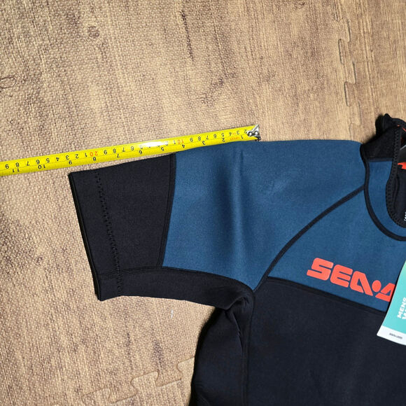 Sea-Doo 3 mm Escape Shorty Wetsuit mens Large Navy Blue Marine Surfing Swimming - Picture 8 of 16